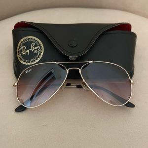 Ray-Ban Aviator Sunglasses 55MM Gold Lens